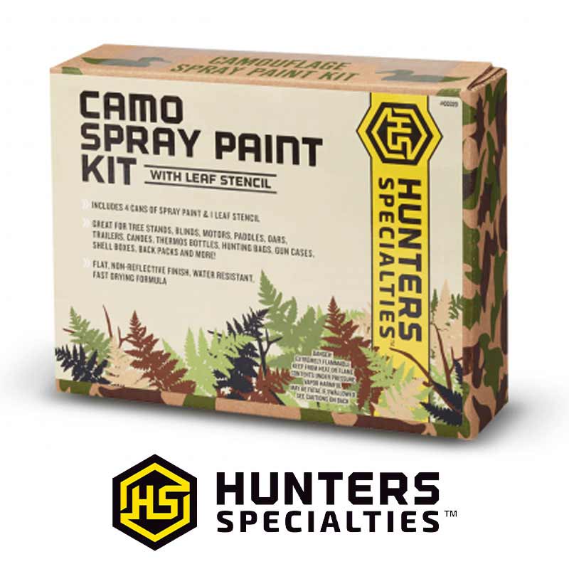Hunters Specialties SprayPaint w/Leaf Stencil 12 oz. 4 pk. Model: 00320