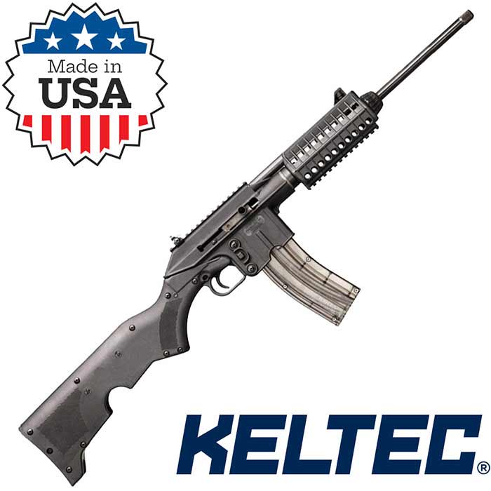 KEL-TEC SU22C 22LR 16in Threaded Barrel 26rd Black Semi-Auto Rifle SU22CBLK - Kel-Tec - 22 LR