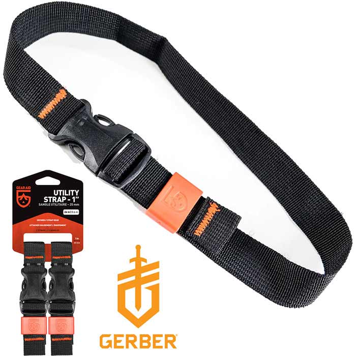 Utlty Strap 24in x 1in 2pk BK