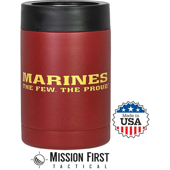 USMC 12oz Can Cooler In RD/YEL - Mission First Tactical