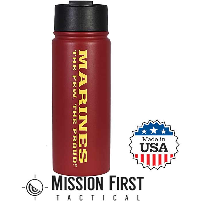 USMC 16oz Flip Tmblr In RD/YEL - Mission First Tactical