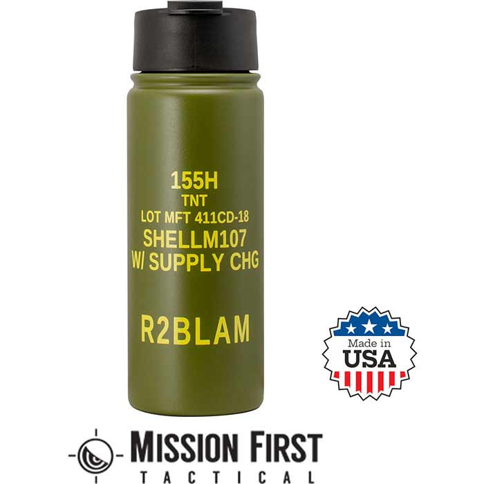 Mission First Tactical DM107-16: 16oz Flip-Top M107 Howitzer Bottle