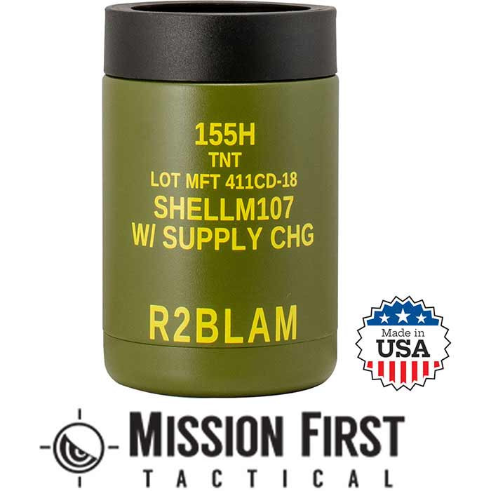 Mission First Tactical 12oz Howitzer Can Cooler Green Drinkware