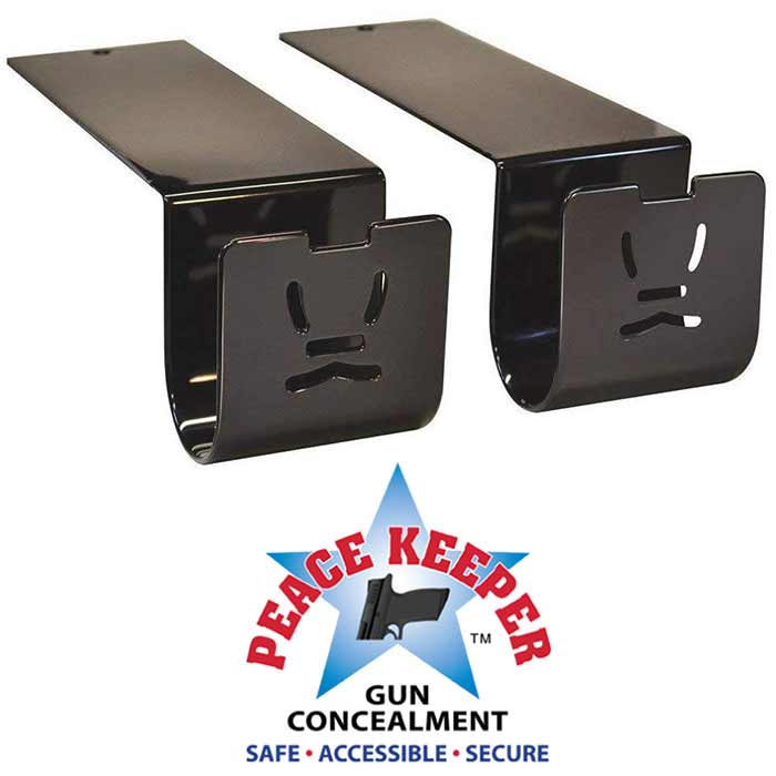 Holster-Mate HMGB Bedside Bracket for Shotguns, Black Metal, Universal