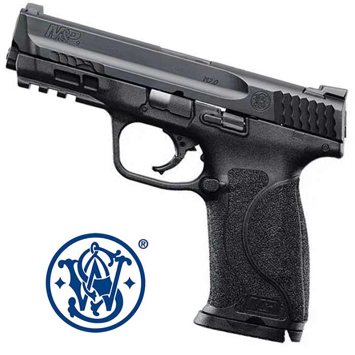 S&W M&P9 M2.0 STRIKER FIRE NTS HGA 9MM 4.25"" BLK POLY/STNLS STL 3/ 17RD MAGS WHITE DOT