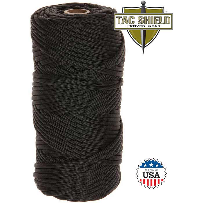 TAC SHIELD 550 PARA CORD BLACK 200 FEET ( 10 PER CASE )