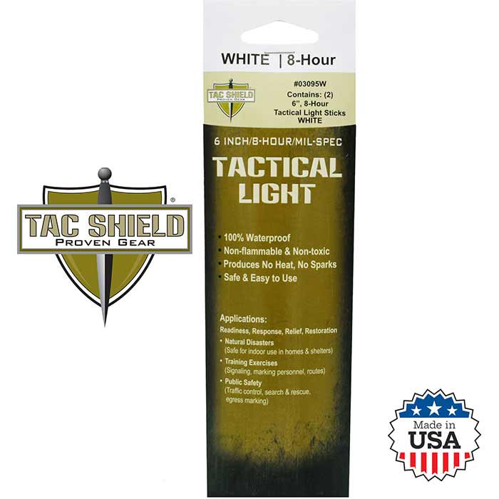 8HR Light Stick 2PK WH 6in